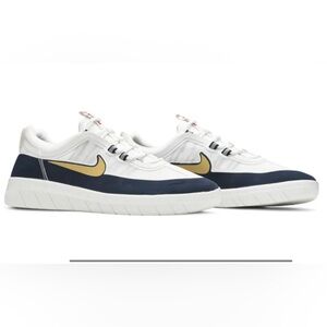 Nike SB Nyjah 2 White Black Bronce BV 2078-400 Size: 9M. Men’s Sneakers.